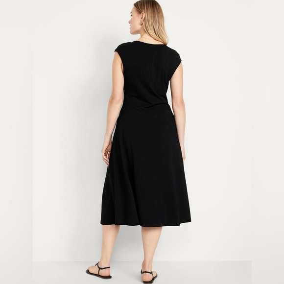 NWT! Old Navy Black Fit & Flare Midi Dress - TALL SIZES ONLY 💜 - Picture 5 of 10
